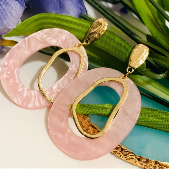 🌺Acrylic Resin Retro Geometric drop earring - Picture 4 of 9